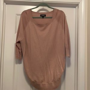 Scoop bottom tunic -dusty rose
